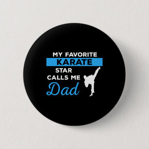 Badge Rond 5 Cm Funny Karate Papa Martial Arts Combattez Chemise C