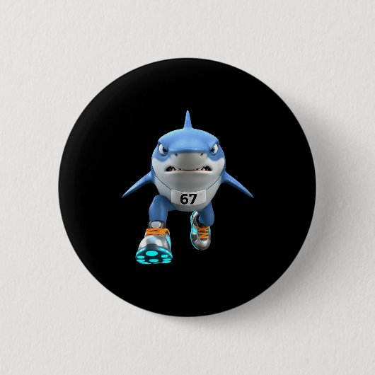 Badge Rond 5 Cm Funny Kids 67 Meme Tralalero Tralala Runner Italia (Devant)