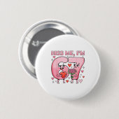 Badge Rond 5 Cm Funny Kiss Me I'm 67 Cute Valentine's Day Couples  (Devant & derrière)