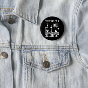 Badge Rond 5 Cm Funny laboratoire médical technicien scientifique 
