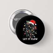 Badge Rond 5 Cm Funny Let It Flow Anatomy Heart Cardiac Nurse Sant (Devant & derrière)