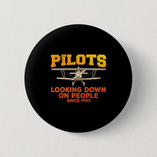 Badge Rond 5 Cm Funny Lot Design For Men Women Aviation Airplane L (Devant)