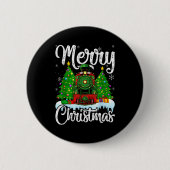 Badge Rond 5 Cm Funny Lover Xmas Lighting Santa Train Christmas (Devant)