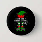 Badge Rond 5 Cm Funny Matching Group The Roller Skating Elf Christ (Devant)