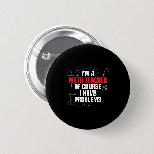 Badge Rond 5 Cm Funny Math Quote Mathematics Dear Math Teacher Ner (Devant & derrière)