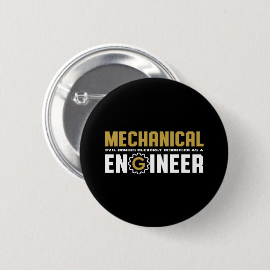 Badge Rond 5 Cm Funny Mécanique ingénieur Geek étudiant (Devant & derrière)