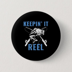 Badge Rond 5 Cm Funny Mens Pêche Graphique Pêche Dit Fisherma