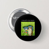 Badge Rond 5 Cm Funny Meowl Meme, Cat Owl Meme Brainrot Gen Alpha (Devant & derrière)