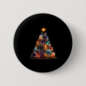 Badge Rond 5 Cm Funny Minerals Christmas Tree Graphic Crystals  (Devant)