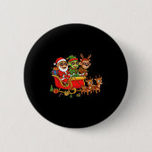 Badge Rond 5 Cm Funny Monkey Santa Reindeer Elf Christmas Womens M (Devant)