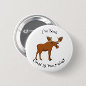 Badge Rond 5 Cm Funny moose (Devant & derrière)