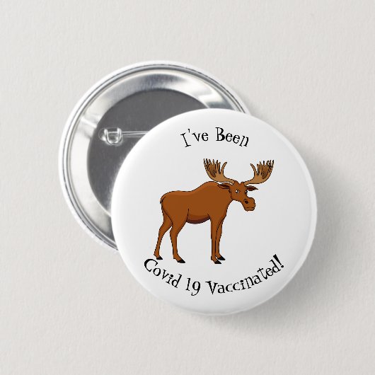 Badge Rond 5 Cm Funny moose (Devant & derrière)