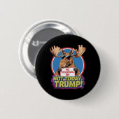 Badge Rond 5 Cm Funny Moose Canada Devient 51E État Des États-Unis (Devant & derrière)