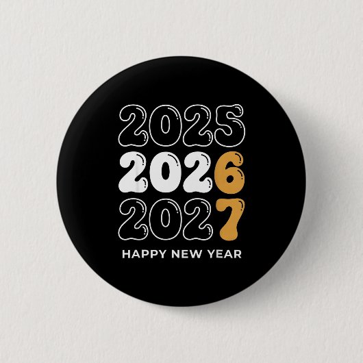 Badge Rond 5 Cm Funny New Year 2026 Kids Six Seven 67 Meme  (Devant)