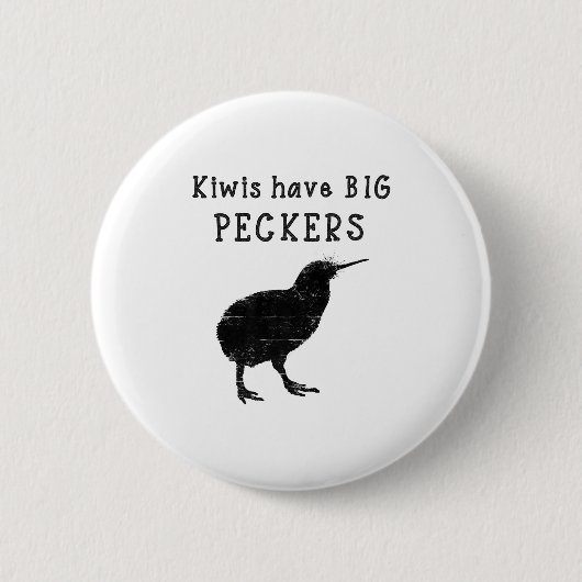 Badge Rond 5 Cm Funny New Zealand Quote Kiwis Have Big Peckers Quo (Devant)