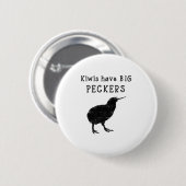 Badge Rond 5 Cm Funny New Zealand Quote Kiwis Have Big Peckers Quo (Devant & derrière)