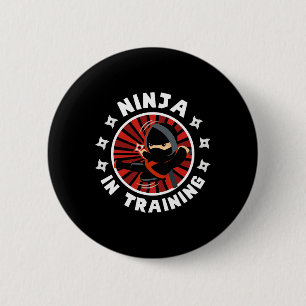 Badge Rond 5 Cm Funny Ninja En Formation Karate Lover Arts Martiau