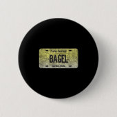 Badge Rond 5 Cm Funny Nj State Vanity License Plate Bagel (Devant)