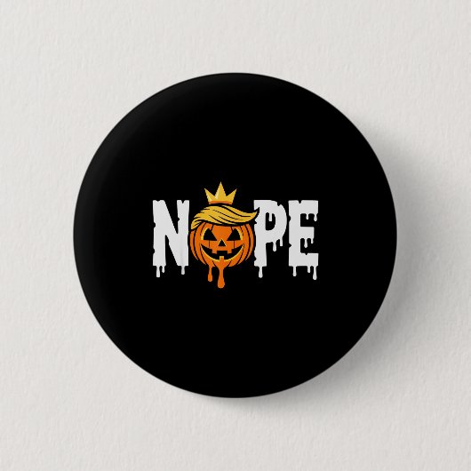 Badge Rond 5 Cm Funny No Kings Halloween 2025 Distressed Usa Flag (Devant)