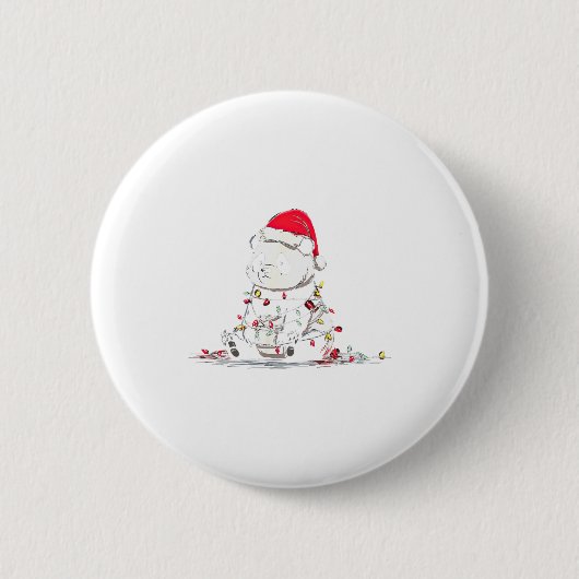 Badge Rond 5 Cm Funny Panda Christmas Graphics Animal Lights Lover (Devant)