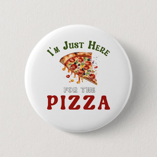 Badge Rond 5 Cm Funny Pizza Lover Quote (Devant)