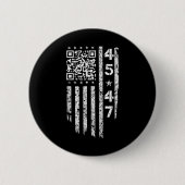 Badge Rond 5 Cm Funny Qr He back Président Trump Code (Devant)