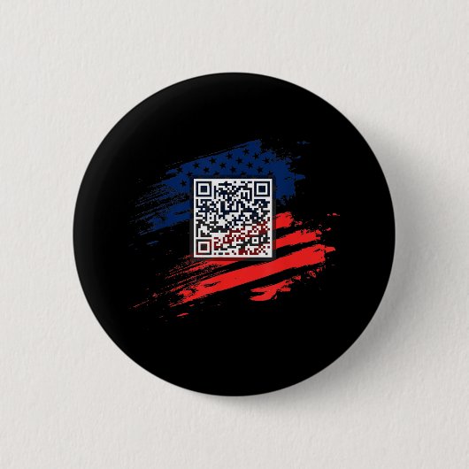 Badge Rond 5 Cm Funny Qr President Trump Dance Code (Devant)
