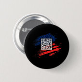 Badge Rond 5 Cm Funny Qr President Trump Dance Code (Devant & derrière)