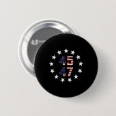 Badge Rond 5 Cm Funny Qr President Trump Dance Code (Devant & derrière)