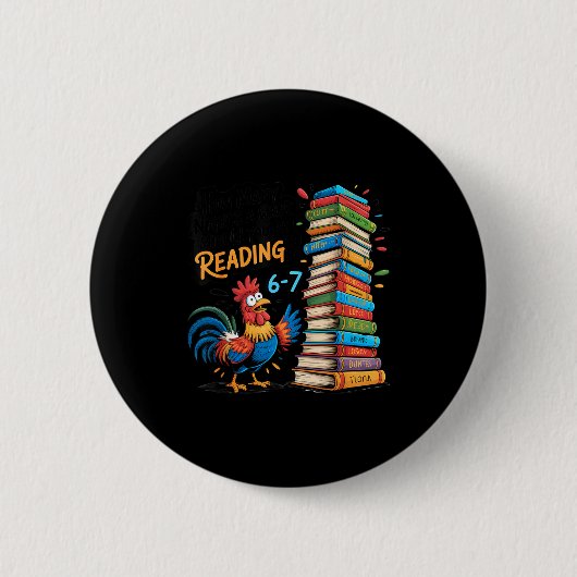 Badge Rond 5 Cm Funny Reading 67 Six Seven Meme Englieacher Book L (Devant)