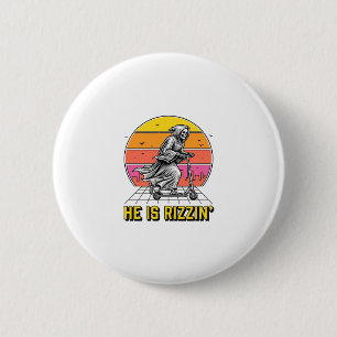 Badge Rond 5 Cm Funny Reaper Scooter Vintage Sunset Conception de
