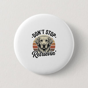 Badge Rond 5 Cm Funny Retriever Chien Gravure Vintage Graphique Te