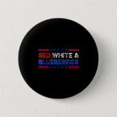 Badge Rond 5 Cm Funny Retro Red, White And Blueberries Patriot (Devant)