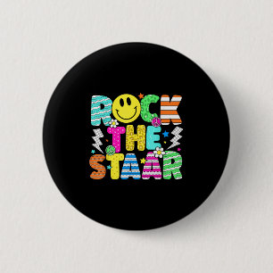 Badge Rond 5 Cm Funny Rock The Stadium Test Day Enseignant Enfants