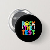 Badge Rond 5 Cm Funny Rock The Test Test Day Professeur étudiant M (Devant & derrière)