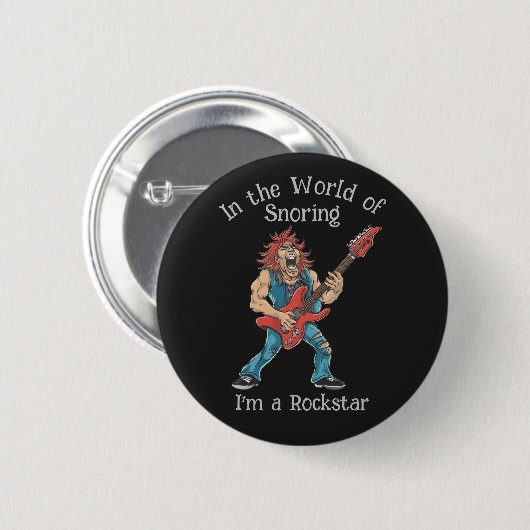 Badge Rond 5 Cm Funny Rockstar (Devant & derrière)