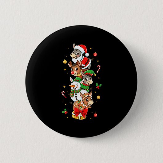 Badge Rond 5 Cm Funny Santa Elf Snowman Christmas Womens Mens Kids (Devant)