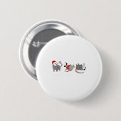 Badge Rond 5 Cm Funny Santa Ossums Overstimulated But Festive Xmas (Devant & derrière)