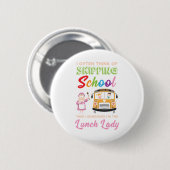 Badge Rond 5 Cm Funny School Lunch Lady Gift (Devant & derrière)