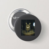 Badge Rond 5 Cm Funny Serious Gamer Cat Lovers Stud Kitty Cat Meme (Devant & derrière)
