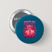 Badge Rond 5 Cm Funny Six Seven 67 Valentine Meme Where My Hug At  (Devant & derrière)