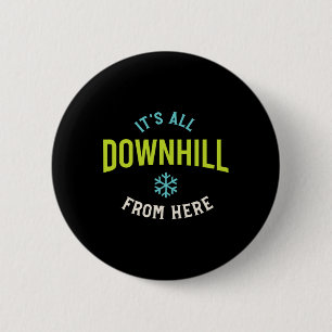 Badge Rond 5 Cm Funny Snowboard