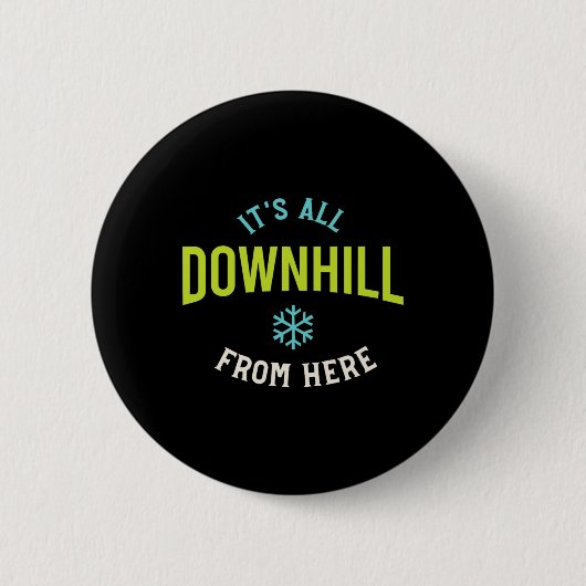 Badge Rond 5 Cm Funny Snowboard (Devant)