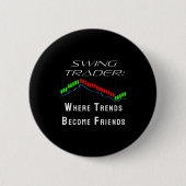Badge Rond 5 Cm Funny Swing Trader Trading Stock Market (Devant)