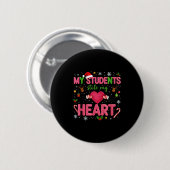 Badge Rond 5 Cm Funny Teacher Xmas My Students Stole My Heart Chri (Devant & derrière)