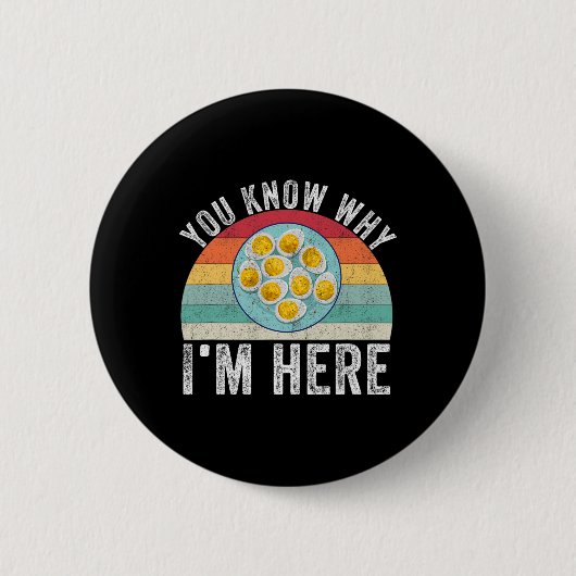 Badge Rond 5 Cm Funny Thanksgiving Deviled Eggs You Know Why I'm H (Devant)