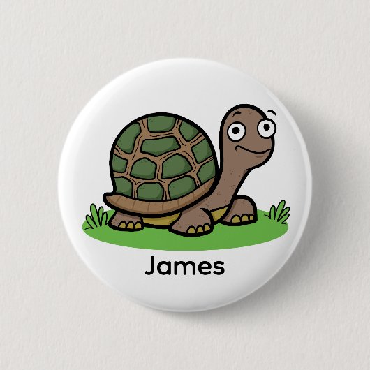 Badge Rond 5 Cm Funny Tortoise Custom (Devant)