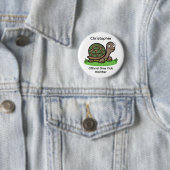 Badge Rond 5 Cm Funny Tortoise Slow Club Membre Nom personnalisé (En situation)