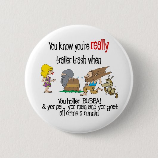 Badge Rond 5 Cm Funny Trailer Park (Devant)