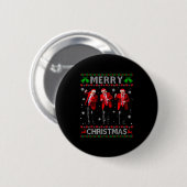 Badge Rond 5 Cm Funny Trump Dance Merry Christmas Ugly Xmas Sweate (Devant & derrière)